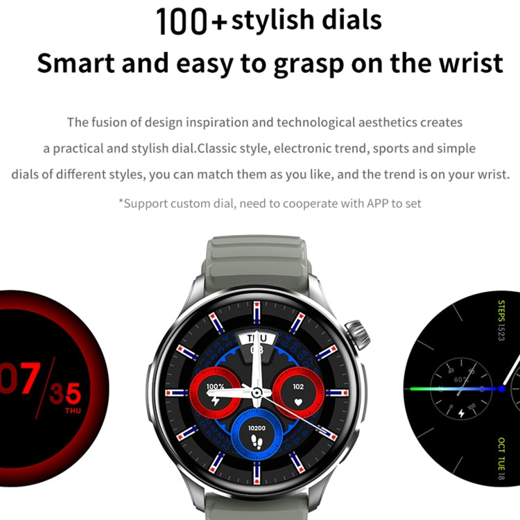 J45 1.43 inch BT5.1 Smart Sport Watch, Support Sleep / Heart Rate / Blood Oxygen / Blood Pressure Health Monitor(Grey) - Smart Watches by PMC TechLife | Online Shopping South Africa | PMC TechLife