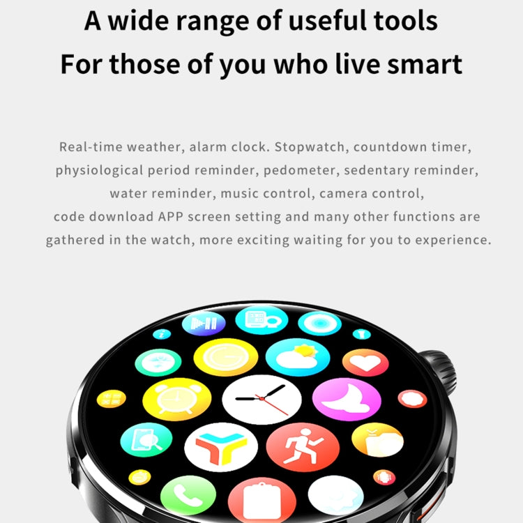 J45 1.43 inch BT5.1 Smart Sport Watch, Support Sleep / Heart Rate / Blood Oxygen / Blood Pressure Health Monitor(Grey) - Smart Watches by PMC TechLife | Online Shopping South Africa | PMC TechLife