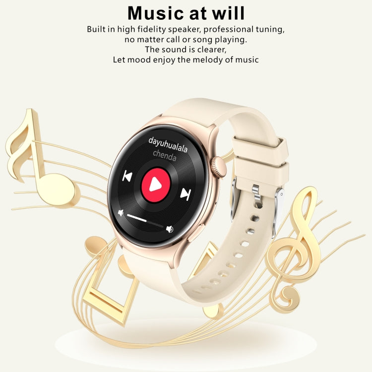 QX10 1.43 inch BT5.2 Smart Sport Watch, Support Sleep / Heart Rate / Blood Oxygen / Blood Pressure Health Monitor(Beige) - Smart Watches by PMC TechLife | Online Shopping South Africa | PMC TechLife