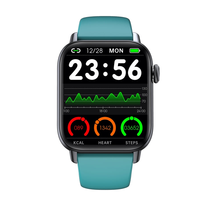 QS08 PRO 1.83 inch BT5.2 Smart Sport Watch, Support Sleep / Heart Rate / Blood Oxygen / Temperature / Blood Pressure Health Monitor(Black+Green) - Smart Watches by PMC TechLife | Online Shopping South Africa | PMC TechLife