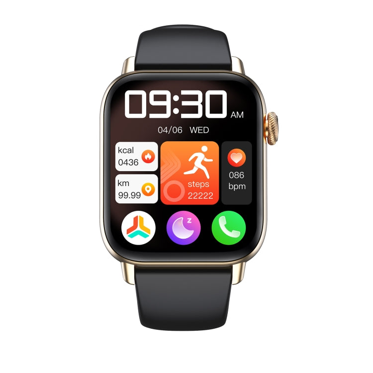 QS08 PRO 1.83 inch BT5.2 Smart Sport Watch, Support Sleep / Heart Rate / Blood Oxygen / Temperature / Blood Pressure Health Monitor(Gold+Black) - Smart Watches by PMC TechLife | Online Shopping South Africa | PMC TechLife