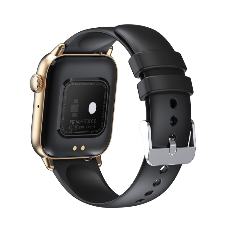 QS08 PRO 1.83 inch BT5.2 Smart Sport Watch, Support Sleep / Heart Rate / Blood Oxygen / Temperature / Blood Pressure Health Monitor(Gold+Black) - Smart Watches by PMC TechLife | Online Shopping South Africa | PMC TechLife