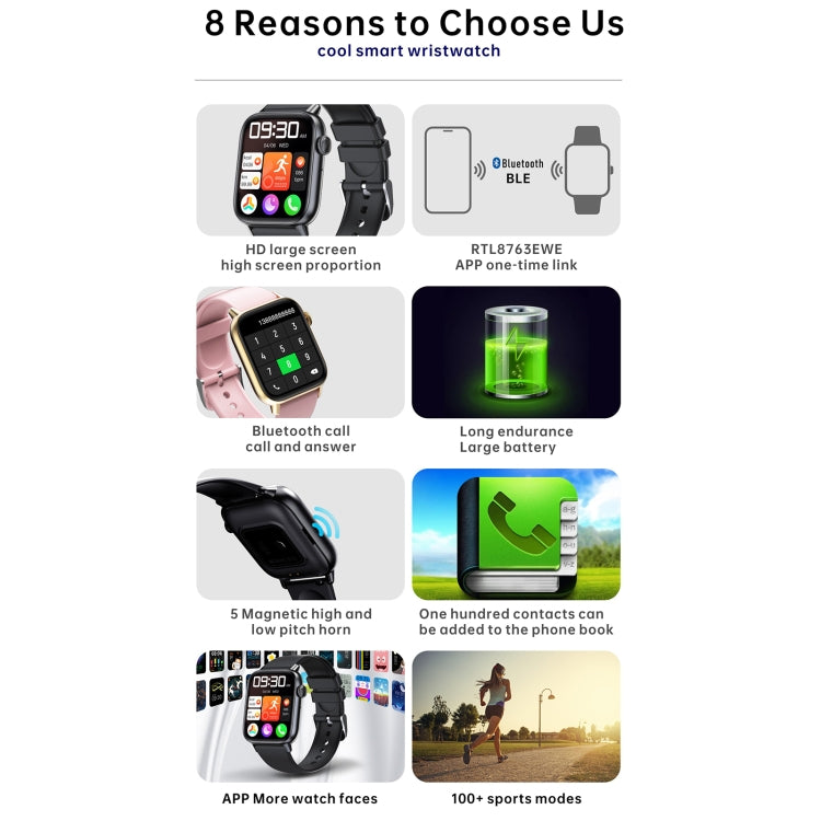 QS08 PRO 1.83 inch BT5.2 Smart Sport Watch, Support Sleep / Heart Rate / Blood Oxygen / Temperature / Blood Pressure Health Monitor(Black+Grey) - free shipping - PMC TechLife - Order now!