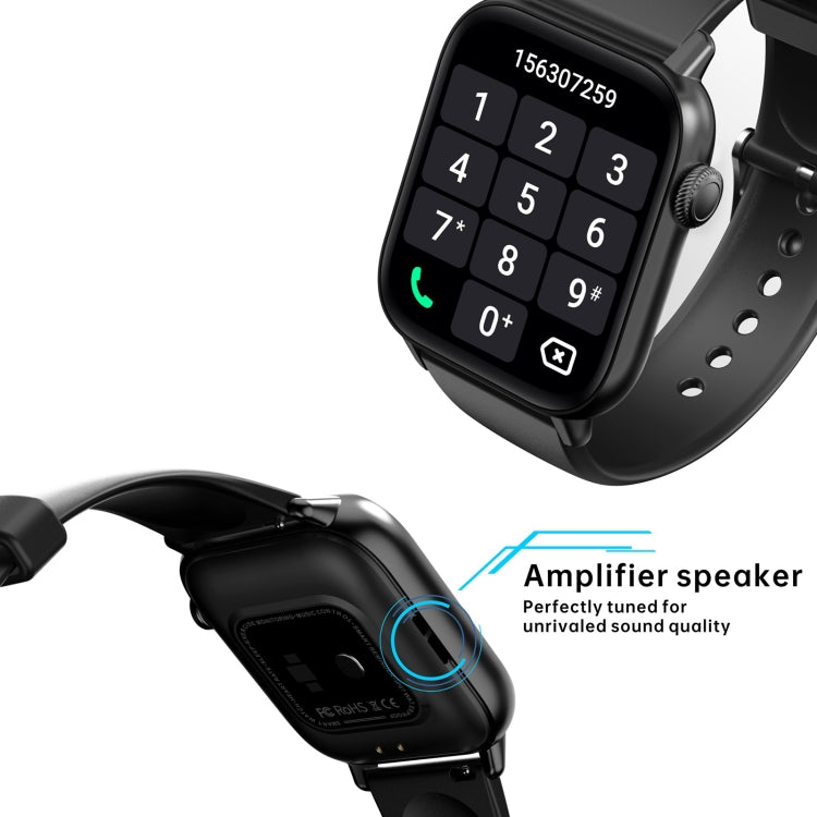 QS08 PRO 1.83 inch BT5.2 Smart Sport Watch, Support Sleep / Heart Rate / Blood Oxygen / Temperature / Blood Pressure Health Monitor(Black+Blue) - Smart Watches by PMC TechLife | Online Shopping South Africa | PMC TechLife