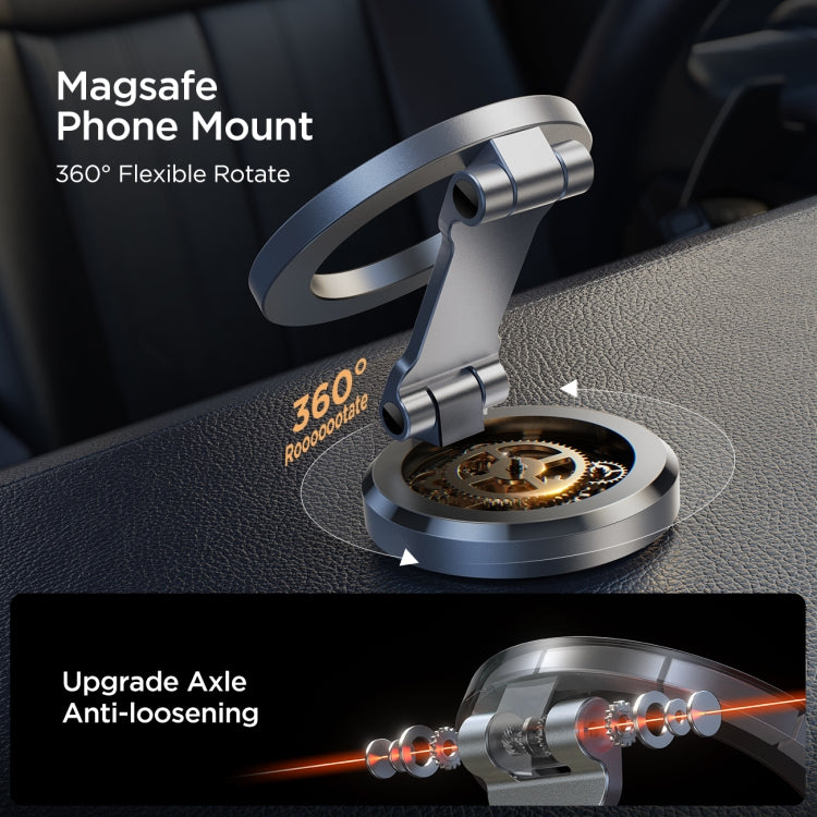 JOYROOM JR-ZS403 Metal Foldable Magnetic Car Phone Mount(Metal Grey) - Car Holders by JOYROOM | Online Shopping South Africa | PMC TechLife | Buy Now Pay Later Mobicred