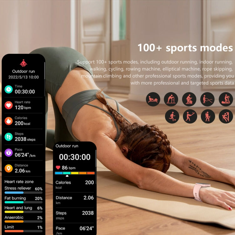 QS13 1.83 inch BT5.2 Smart Sport Watch, Support Bluetooth Call / Sleep / Blood Sugar / Blood Oxygen / Heart Rate / Blood Pressure Health Monitor(White) - Smart Watches by PMC TechLife | Online Shopping South Africa | PMC TechLife