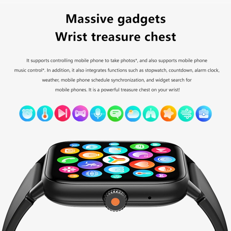 QS13 1.83 inch BT5.2 Smart Sport Watch, Support Bluetooth Call / Sleep / Blood Sugar / Blood Oxygen / Heart Rate / Blood Pressure Health Monitor(Black) - free shipping - PMC TechLife - Order now!