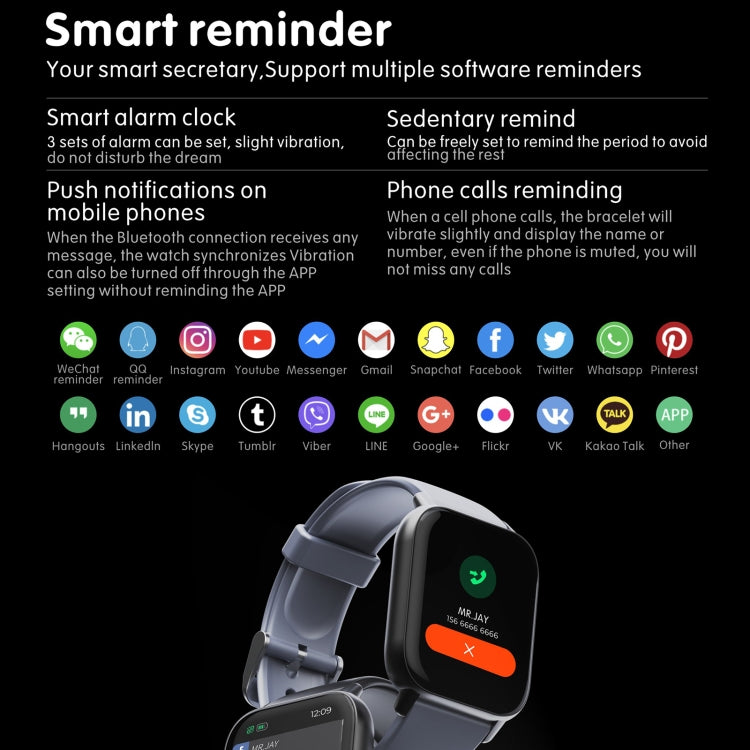 QS16 Pro 1.83 inch BT5.0 Smart Sport Watch, Support Bluetooth Call / Sleep / Blood Oxygen / Temperature / Heart Rate / Blood Pressure Health Monitor(White) - free shipping - PMC TechLife - Order now!