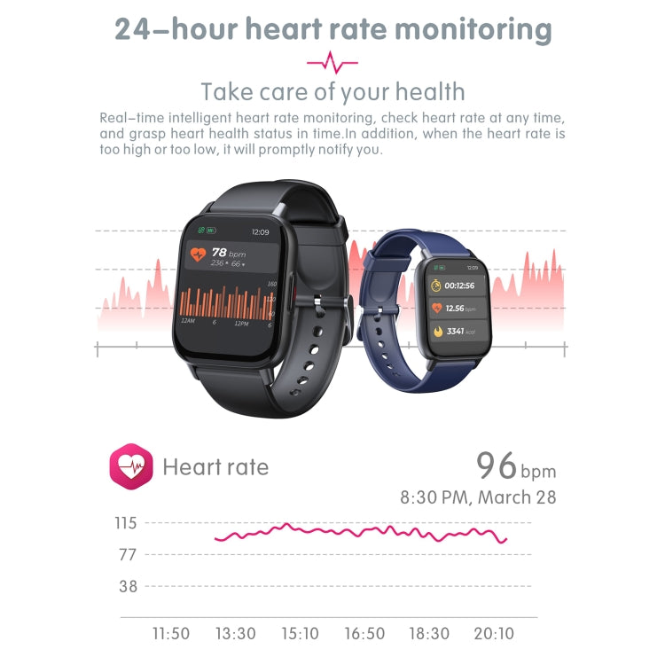 QS16 Pro 1.83 inch BT5.0 Smart Sport Watch, Support Bluetooth Call / Sleep / Blood Oxygen / Temperature / Heart Rate / Blood Pressure Health Monitor(Black) - free shipping - PMC TechLife - Order now!
