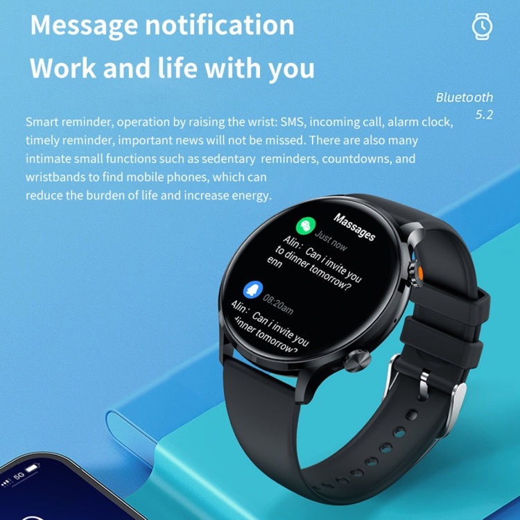 QS40 1.39 inch BT5.2 Smart Sport Watch, Support Bluetooth Call / Sleep / Blood Oxygen / Temperature / Heart Rate / Blood Pressure Health Monitor(Grey) - free shipping - PMC TechLife - Order now!