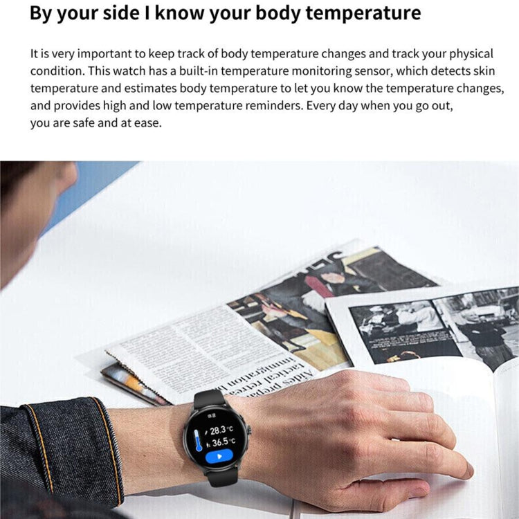 QS80 1.39 inch BT5.2 Smart Sport Watch, Support Bluetooth Call / Sleep / Blood Oxygen / Temperature / Heart Rate / Blood Pressure Health Monitor(Grey) - Smart Watches by PMC TechLife | Online Shopping South Africa | PMC TechLife