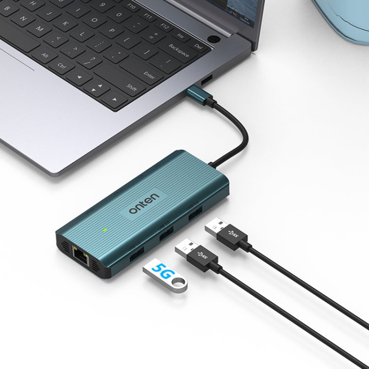 Onten UC961 9 in 1 USB-C / Type-C Multi-function HUB Docking Station(Green) - free shipping - PMC Jewellery - Order now!