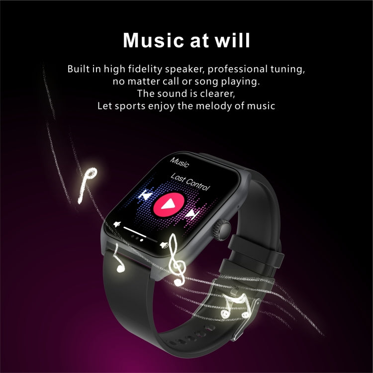 Qx5 1.96 inch BT5.2 Smart Sport Watch, Support Bluetooth Call / Sleep / Blood Oxygen / Temperature / Heart Rate / Blood Pressure Health Monitor(Black) - Smart Watches by PMC TechLife | Online Shopping South Africa | PMC TechLife