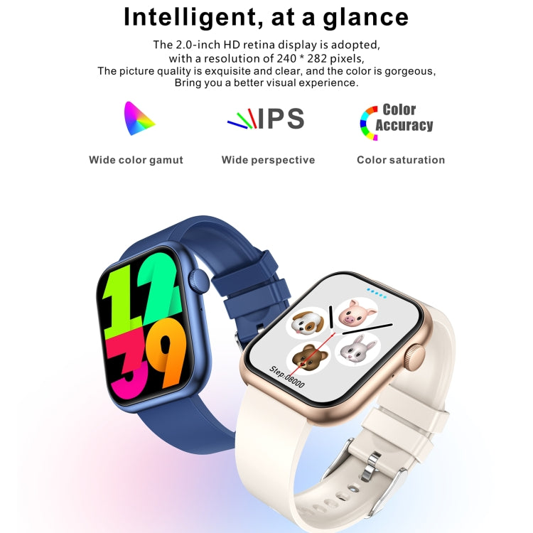 QX7 Pro 2.0 inch BT5.2 Smart Sport Watch, Support Bluetooth Call / Sleep / Blood Sugar / Blood Oxygen / Temperature / Heart Rate / Blood Pressure Health Monitor(Blue) - Smart Watches by PMC TechLife | Online Shopping South Africa | PMC TechLife | Buy Now Pay Later Mobicred