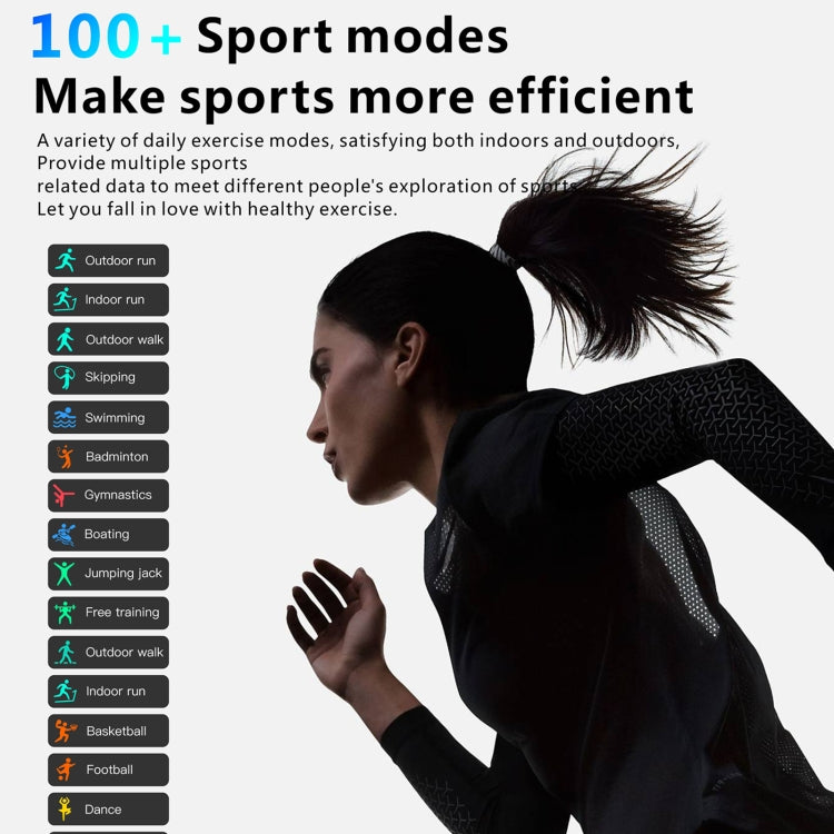 QX7 Pro 2.0 inch BT5.2 Smart Sport Watch, Support Bluetooth Call / Sleep / Blood Sugar / Blood Oxygen / Temperature / Heart Rate / Blood Pressure Health Monitor(Black) - Smart Watches by PMC TechLife | Online Shopping South Africa | PMC TechLife