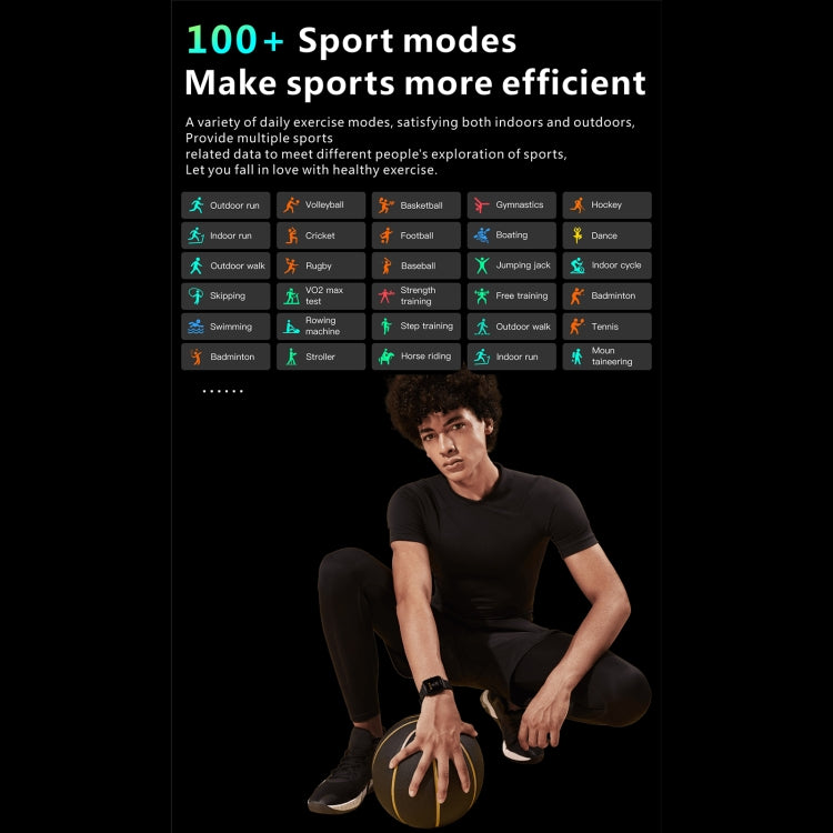 QX9 1.96 inch BT5.2 Smart Sport Watch, Support Bluetooth Call / Sleep / Blood Oxygen / Heart Rate / Blood Pressure Health Monitor(Blue) - Smart Watches by PMC TechLife | Online Shopping South Africa | PMC TechLife