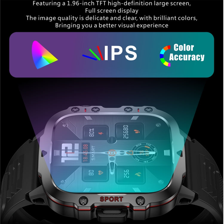 QX11 1.96 inch BT5.2 Smart Sport Watch, Support Bluetooth Call / Sleep / Blood Oxygen / Heart Rate / Blood Pressure Health Monitor(Black) - Smart Watches by PMC TechLife | Online Shopping South Africa | PMC TechLife