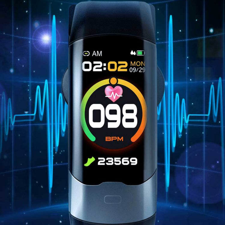 SPOVAN H02 Pro 1.14 inch TFT HD Screen Smart Bracelet Supports Heart Rate Monitoring/Blood Glucose Monitoring(Black) - Smart Wristbands by SPOVAN | Online Shopping South Africa | PMC TechLife | Buy Now Pay Later Mobicred