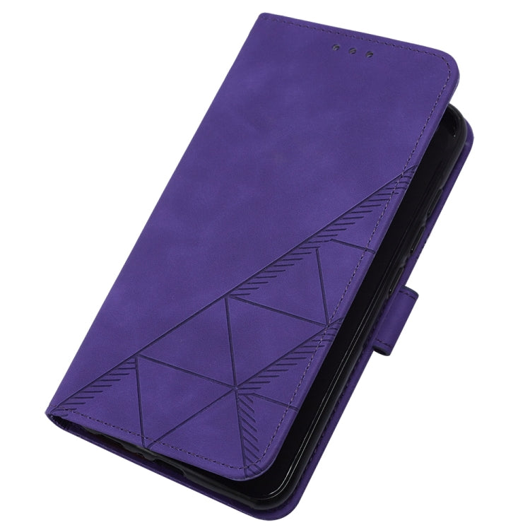 For Google Pixel 9 Crossbody 3D Embossed Flip Leather Phone Case(Purple) - Google Cases by PMC TechLife | Online Shopping South Africa | PMC TechLife | Buy Now Pay Later Mobicred