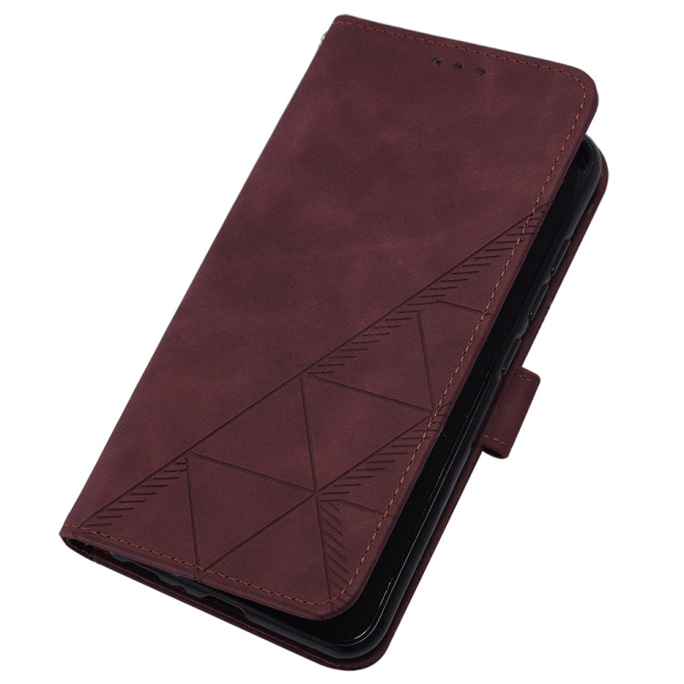 For Google Pixel 9 Crossbody 3D Embossed Flip Leather Phone Case(Wine Red) - Google Cases by PMC TechLife | Online Shopping South Africa | PMC TechLife | Buy Now Pay Later Mobicred