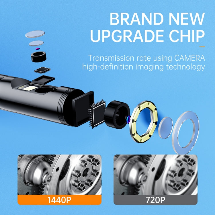 AN112 8mm Double Lenses HD Industry Endoscope Type-C + Micro USB + 8 Pin Connection, Length:5m Hard Tube -  by PMC TechLife | Online Shopping South Africa | PMC TechLife | Buy Now Pay Later Mobicred