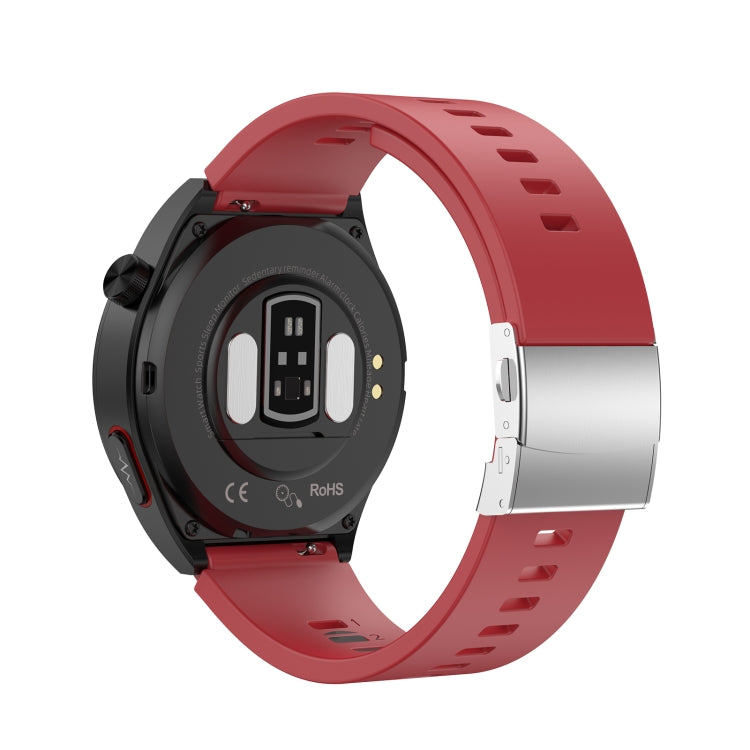 S22 Air Pump Blood Pressure Testing ECG Health Smart Watch, 1.39 inch Round Screen(Red) - Smart Watches by PMC TechLife | Online Shopping South Africa | PMC TechLife