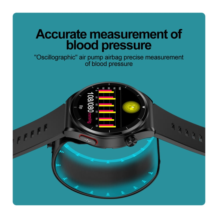 S22 Air Pump Blood Pressure Testing ECG Health Smart Watch, 1.39 inch Round Screen(Red) - Smart Watches by PMC TechLife | Online Shopping South Africa | PMC TechLife