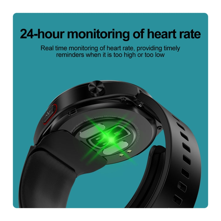 S22 Air Pump Blood Pressure Testing ECG Health Smart Watch, 1.39 inch Round Screen(Blue) - free shipping - PMC TechLife - Order now!