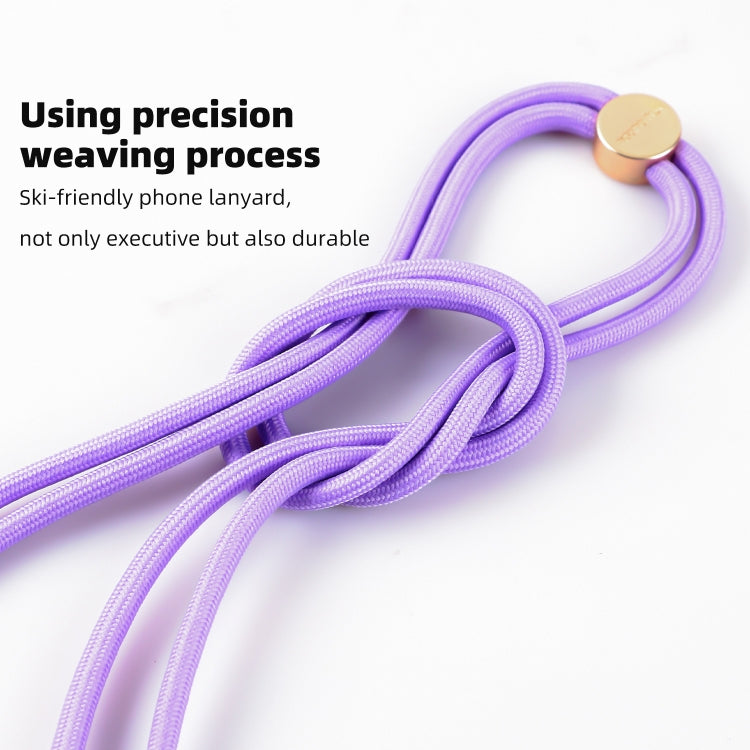 mutural Universal Mobile Phone Solid Color Lanyard(Purple) - Lanyards & Wrist Straps by Mutural | Online Shopping South Africa | PMc TechLife | Buy Now Pay Later Mobicred