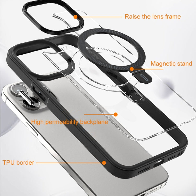 For iPhone 15 Pro Max Shield Armor MagSafe Holder Phone Case(Deep Purple) - iPhone 15 Pro Max Cases by PMC TechLife | Online Shopping South Africa | PMC TechLife