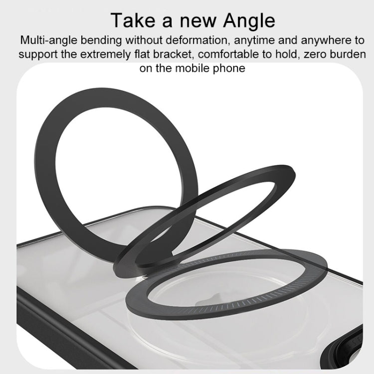 For iPhone 13 Pro Max Shield Armor MagSafe Holder Phone Case(Deep Purple) - iPhone 13 Pro Max Cases by PMC TechLife | Online Shopping South Africa | PMC TechLife