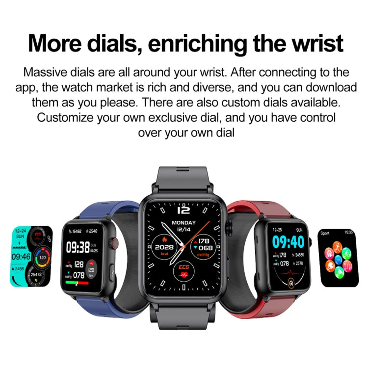 TK63 1.91 Inch Color Screen Air Pump Smart Watch, Supports Blood Pressure Monitoring / ECG(Blue) - Smart Watches by PMC TechLife | Online Shopping South Africa | PMC TechLife