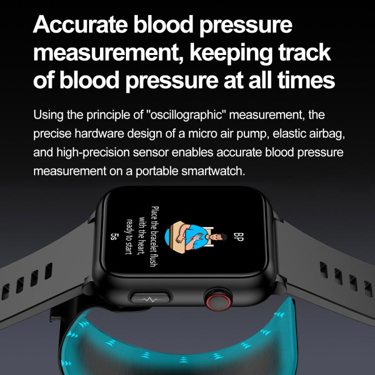 TK63 1.91 Inch Color Screen Air Pump Smart Watch, Supports Blood Pressure Monitoring / ECG(Black) - Smart Watches by PMC TechLife | Online Shopping South Africa | PMC TechLife
