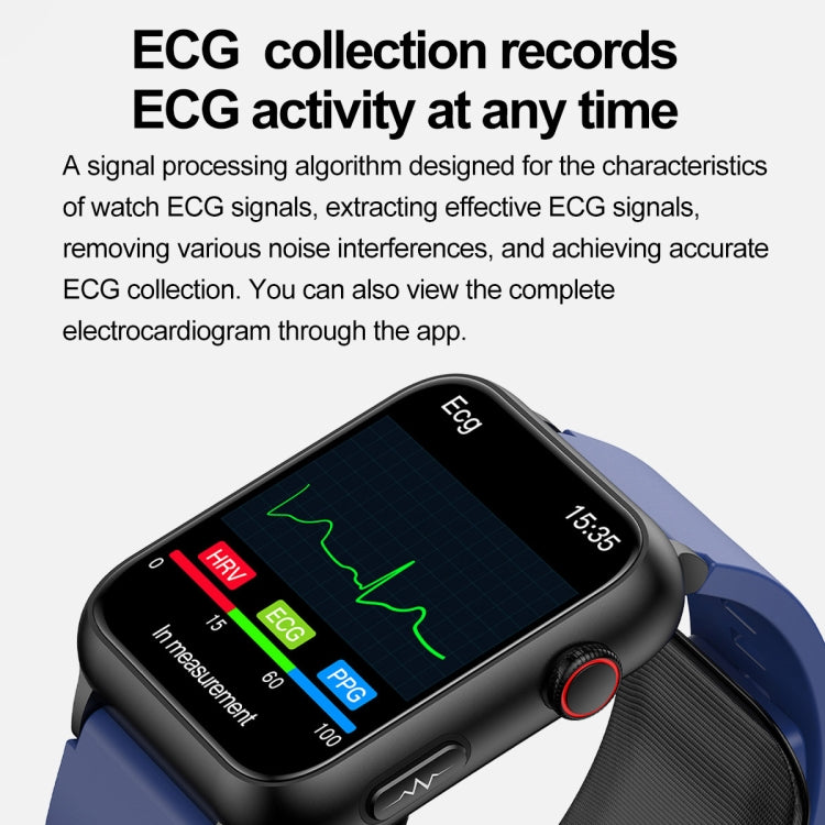 TK63 1.91 Inch Color Screen Air Pump Smart Watch, Supports Blood Pressure Monitoring / ECG(Blue) - Smart Watches by PMC TechLife | Online Shopping South Africa | PMC TechLife