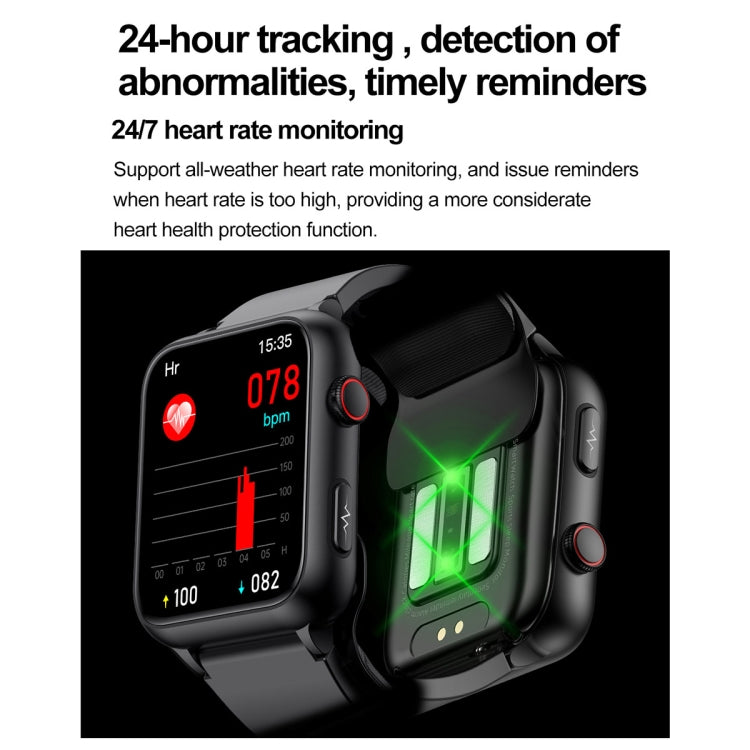 TK63 1.91 Inch Color Screen Air Pump Smart Watch, Supports Blood Pressure Monitoring / ECG(Blue) - Smart Watches by PMC TechLife | Online Shopping South Africa | PMC TechLife