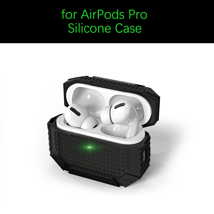 For AirPods Pro Wireless Earphones Shockproof Armor Silicone Protective Case(Grey) - For AirPods Pro by PMC Jewellery | Online Shopping South Africa | PMC Jewellery | Buy Now Pay Later Mobicred
