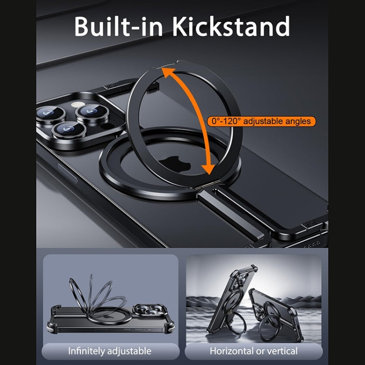 For iPhone 13 Pro Max MagSafe Magnetic Frameless Holder Phone Case(Black) - free shipping - PMC TechLife - Order now!