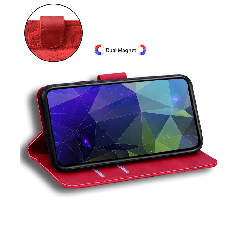 For Google Pixel 9 Tiger Embossing Pattern Flip Leather Phone Case(Red) - Google Cases by PMC TechLife | Online Shopping South Africa | PMC TechLife | Buy Now Pay Later Mobicred