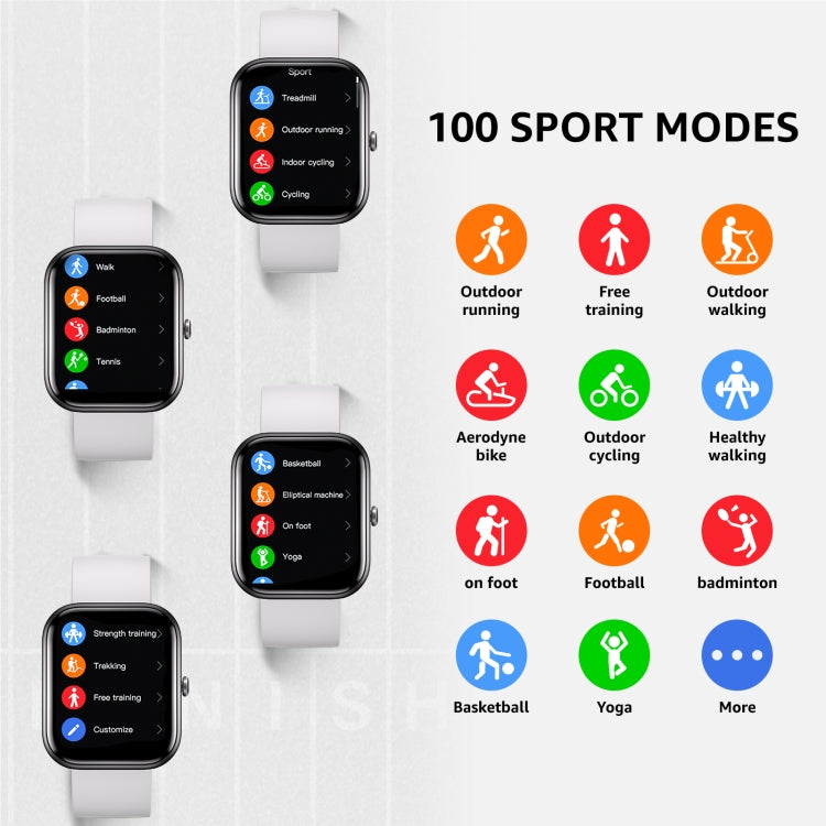 GTS5 2.0 inch Fitness Health Smart Watch, BT Call / Heart Rate / Blood Pressure / MET / Blood Glucose(Light Grey) - Smart Wristbands by PMC TechLife | Online Shopping South Africa | PMC TechLife