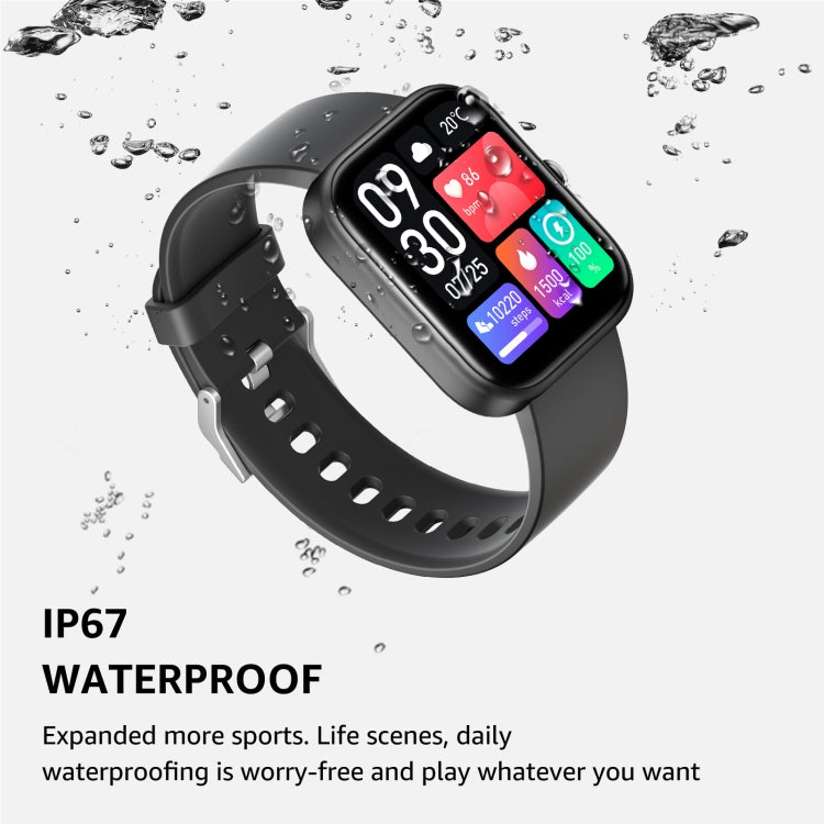 GTS5 2.0 inch Fitness Health Smart Watch, BT Call / Heart Rate / Blood Pressure / MET / Blood Glucose(Black) - Smart Wristbands by PMC TechLife | Online Shopping South Africa | PMC TechLife