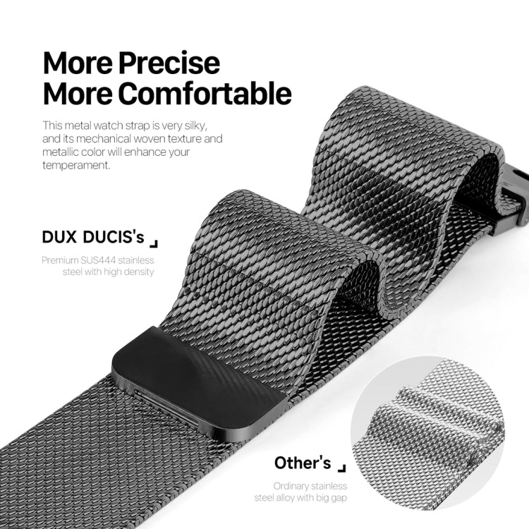 For Apple Watch Ultra 2 49mm DUX DUCIS Milanese Pro Series Stainless Steel Watch Band(Black) - Watch Bands by DUX DUCIS | Online Shopping South Africa | PMC TechLife | Buy Now Pay Later Mobicred