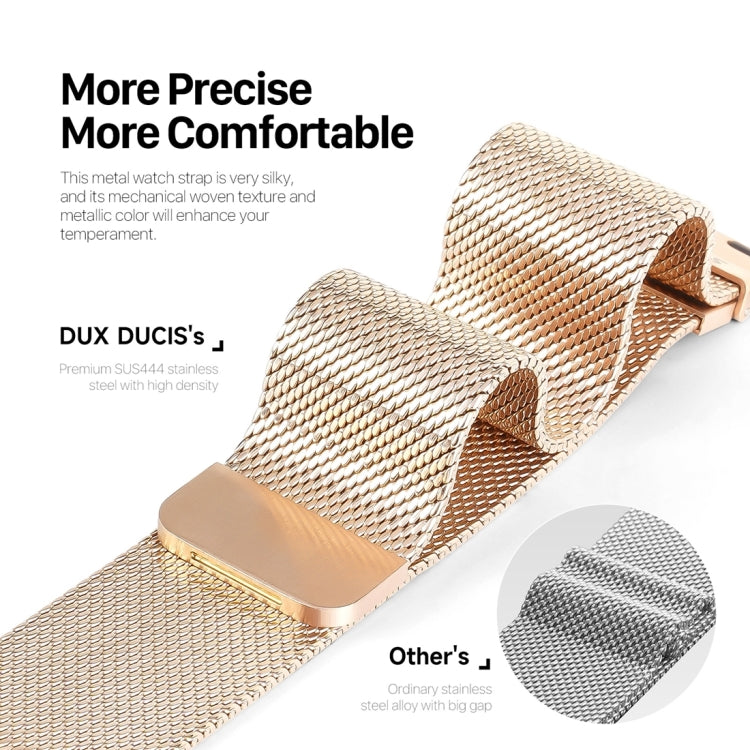 For Apple Watch Series 8 45mm DUX DUCIS Milanese Pro Series Stainless Steel Watch Band(Gold) - free shipping - PMC TechLife - Order now!
