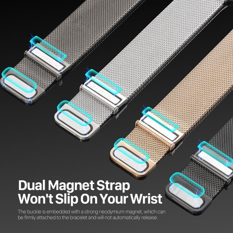 For Apple Watch SE 2022 44mm DUX DUCIS Milanese Pro Series Stainless Steel Watch Band(Graphite) - Watch Bands by DUX DUCIS | Online Shopping South Africa | PMC TechLife | Buy Now Pay Later Mobicred