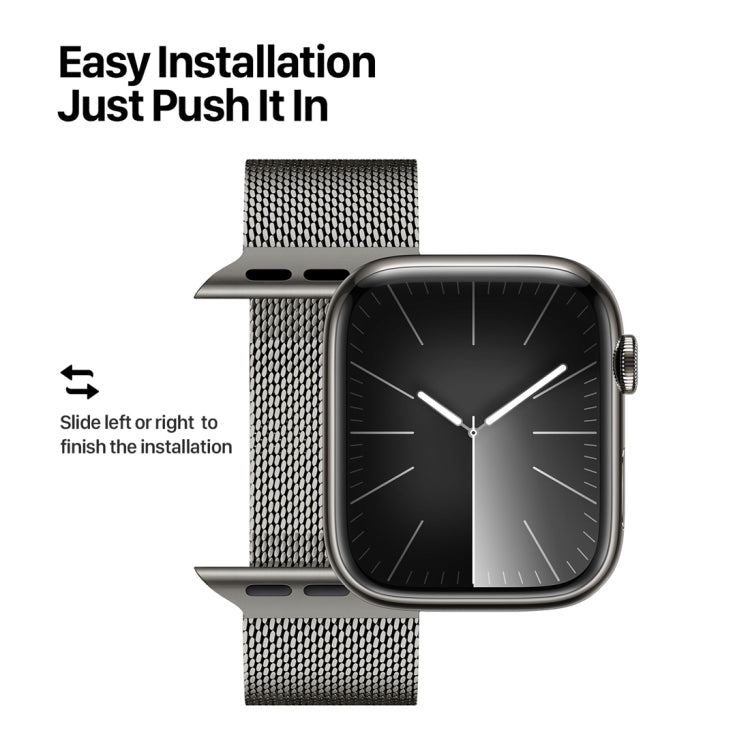 For Apple Watch SE 44mm DUX DUCIS Milanese Pro Series Stainless Steel Watch Band(Graphite) - Watch Bands by DUX DUCIS | Online Shopping South Africa | PMC TechLife | Buy Now Pay Later Mobicred