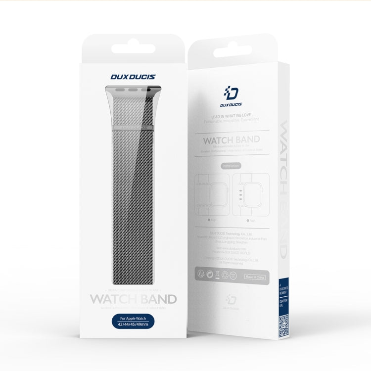 For Apple Watch Series 6 40mm DUX DUCIS Milanese Pro Series Stainless Steel Watch Band(Black) - Watch Bands by DUX DUCIS | Online Shopping South Africa | PMC TechLife | Buy Now Pay Later Mobicred