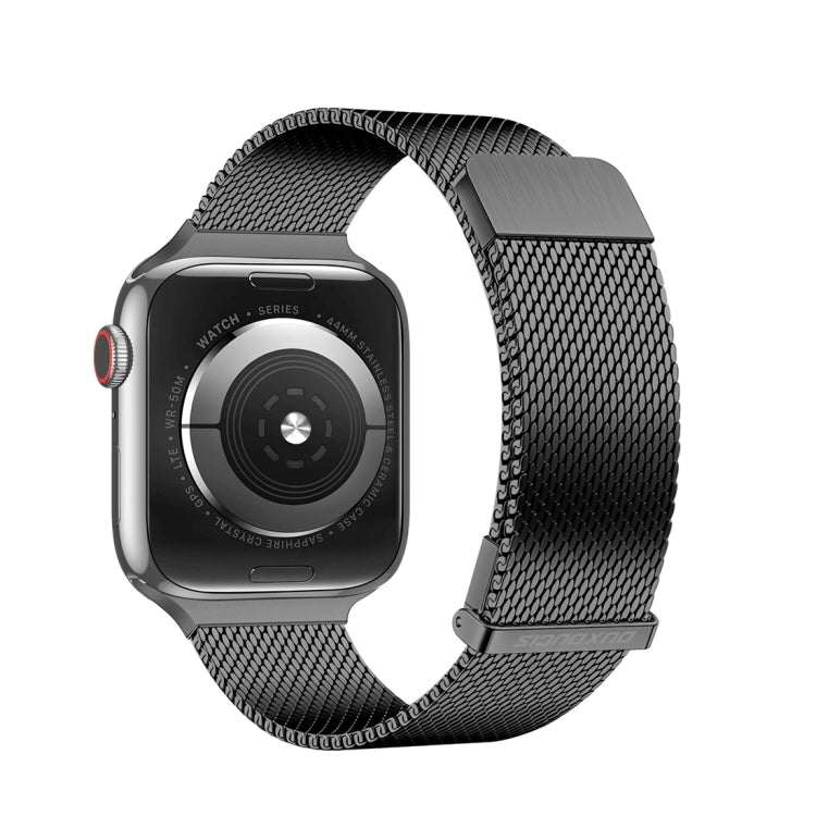 For Apple Watch Series 6 44mm DUX DUCIS Milanese Pro Series Stainless Steel Watch Band(Black) - free shipping - PMC TechLife - Order now!