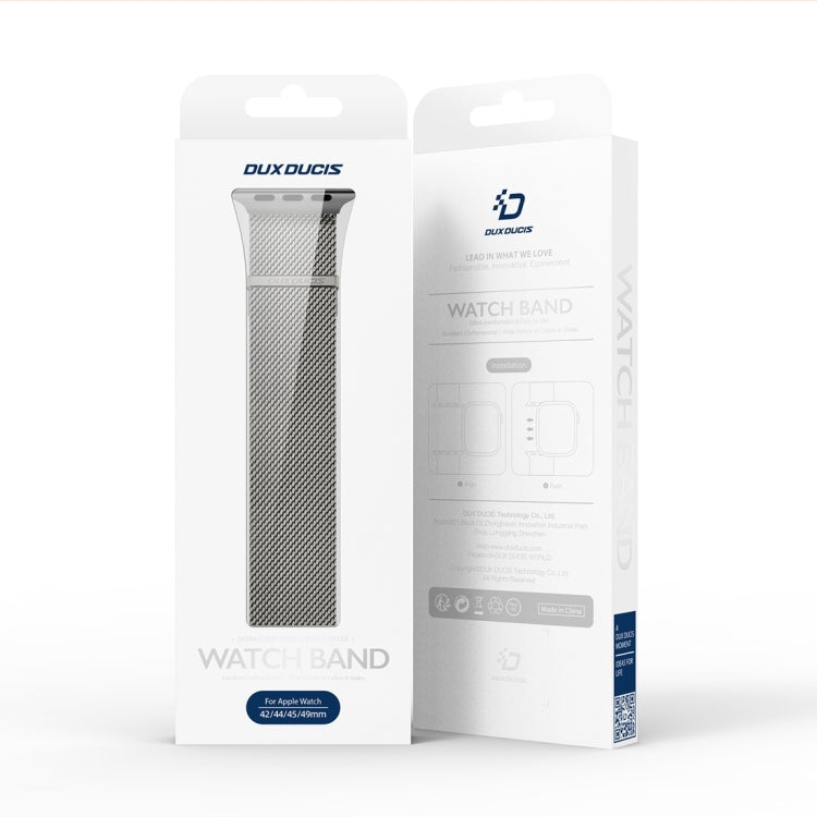 For Apple Watch Series 3 38mm DUX DUCIS Milanese Pro Series Stainless Steel Watch Band(Graphite) - Watch Bands by DUX DUCIS | Online Shopping South Africa | PMC TechLife | Buy Now Pay Later Mobicred