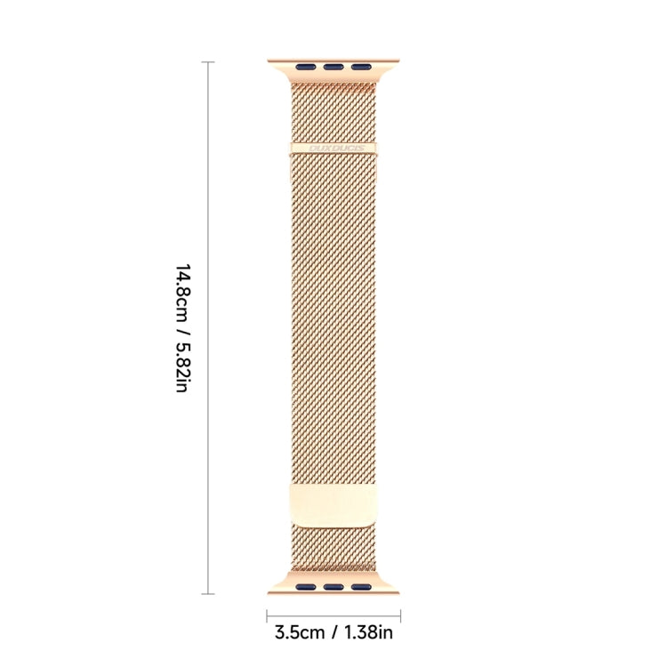For Apple Watch Series 2 38mm DUX DUCIS Milanese Pro Series Stainless Steel Watch Band(Gold) - Watch Bands by DUX DUCIS | Online Shopping South Africa | PMC TechLife | Buy Now Pay Later Mobicred