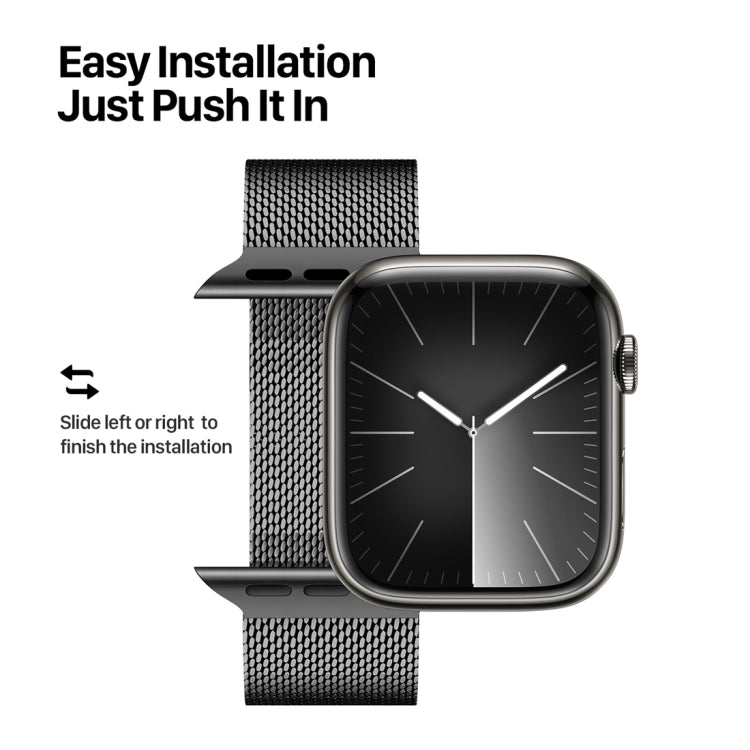 For Apple Watch 42mm DUX DUCIS Milanese Pro Series Stainless Steel Watch Band(Black) - Watch Bands by DUX DUCIS | Online Shopping South Africa | PMC TechLife | Buy Now Pay Later Mobicred