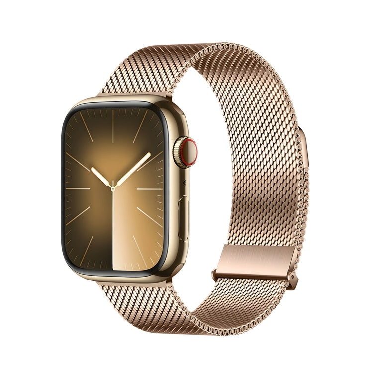 For Apple Watch 42mm DUX DUCIS Milanese Pro Series Stainless Steel Watch Band(Gold) - Watch Bands by DUX DUCIS | Online Shopping South Africa | PMC TechLife | Buy Now Pay Later Mobicred
